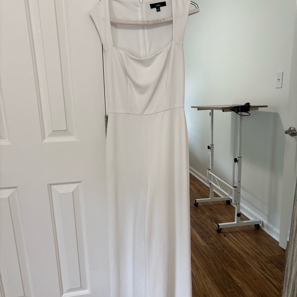 Lulu's White Strapless Dress